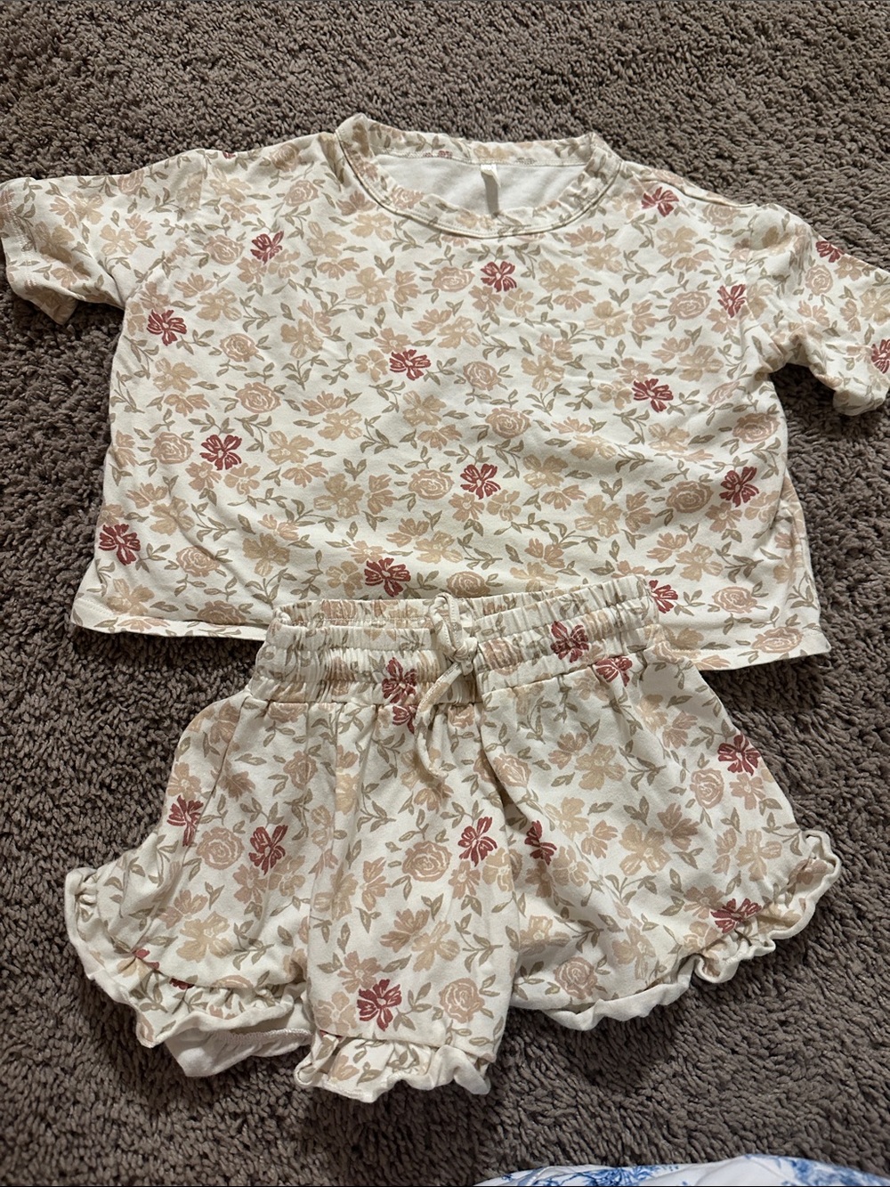Rylee + Cru floral short set size 4-5